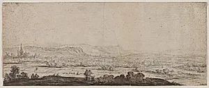 Landscape with the Village of Schenkenschanz, Gelderland by Herman Saftleven (Dutch, 1609–1685)