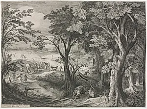 Landscape with Travelers Attacked by a Gang of Robbers by Jan van Londerseel (Dutch, 1578–1625)