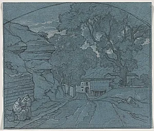 Landscape with Two Monks