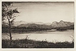 Langdale Pikes, Windermere by Johnstone Baird (British, 1880–1935)