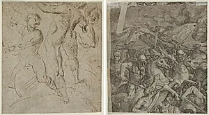 Laocoön (recto); Battle of the Milvian Bridge (fragment) (verso) by Unknown Artist