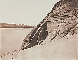 Large Speos - View taken from the Sand Slope (Temple of Ramesses II), Abu Simbel by Félix Teynard (French, 1817–1892)