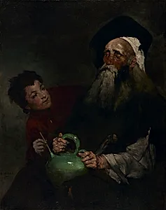 Lazarillo de Tormes and His Blind Master by Théodule Ribot (French, 1823–1891)