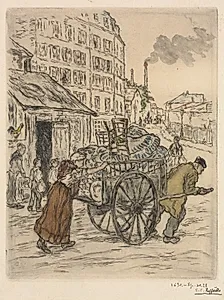 Le Déménagement by Jean-François Raffaëlli (French, 1850–1924)