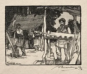 Le Fabricant de lattes by Auguste Louis Lepère (French, 1849–1918)