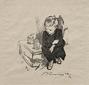 Le gamin a l'orset by Auguste Louis Lepère (French, 1849–1918)