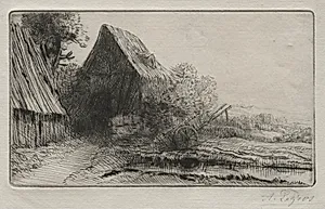 Le Maison du charron by Alphonse Legros (French, 1837–1911)