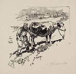 Le marchand de lait by Auguste Louis Lepère (French, 1849–1918)