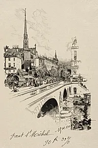 Le Pont Saint-Michel by Auguste Louis Lepère (French, 1849–1918)