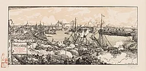 Le Port de Nantes by Auguste Louis Lepère (French, 1849–1918)