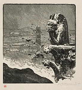 Le Stryge de Notre Dame by Auguste Louis Lepère (French, 1849–1918)