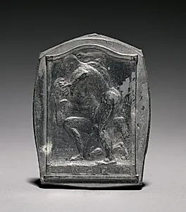 Lead Casting of Reverse Side of Peace and War Plaquette: War by Emil Fuchs (American, 1866–1929)