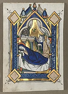 Leaf Excised from a Psalter: The Nativity by Unknown Artist