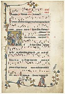 Leaf Excised from an Antiphonary: Initial Q with Saints Peter and Paul by Unknown Artist