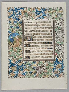 Leaf from a Book of Hours: Office of the Dead with Psalm 5 (verso) by Coëtivy Master (French)