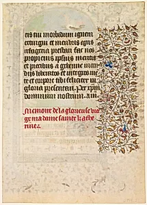 Leaf from a Book of Hours: Text (verso)