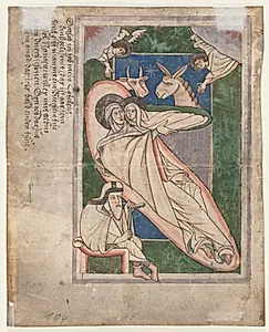 Leaf from a Psalter: Nativity (verso) by Unknown Artist