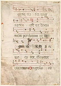 Leaf from an Antiphonary: Music (verso) by Unknown Artist