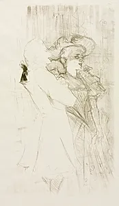 Lender and Auguez in "The Song of Fortune" by Henri de Toulouse-Lautrec (French, 1864–1901)