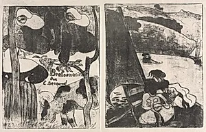 Les Bretonneries: Title Page (Page de Titre) and The Return from the Pilgrimage (Le Retour du Pardon) by Émile Bernard (French, 1868–1941)