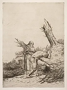 Les faiseurs de fagots by Alphonse Legros (French, 1837–1911)