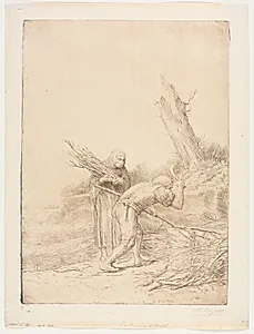 Les Faiseurs de fagots by Alphonse Legros (French, 1837–1911)