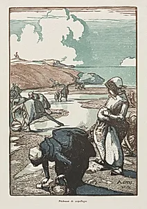 Les Pêcheuses de Pignons, Saint-Jean-de-Mont by Auguste Louis Lepère (French, 1849–1918)