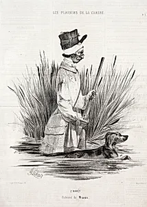 Les Plaisirs de la chasse:  L'Arrêt by Alade Joseph Lorentz (French, 1813-after 1858)