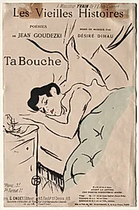 Les Vieilles histoires:  Ta Bouche by Henri de Toulouse-Lautrec (French, 1864–1901)