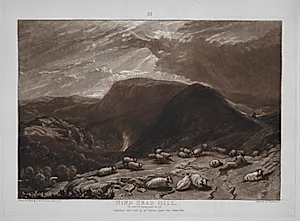 Liber Studiorum:  Hind Head Hill on the Portsmouth Road by Joseph Mallord William Turner (British, 1775–1851)