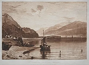 Liber Studiorum:  Inverary Pier, Lock Fyne, Morning by Joseph Mallord William Turner (British, 1775–1851)