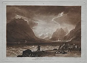 Liber Studiorum:  Lake of Thun, Swiss by Joseph Mallord William Turner (British, 1775–1851)
