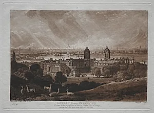 Liber Studiorum:  London from Greenwich by Joseph Mallord William Turner (British, 1775–1851)