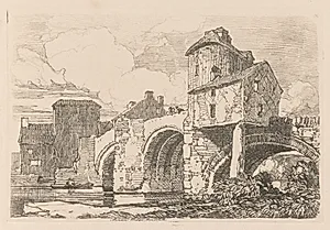 Liber Studiorum: Plate 26, Monnow Bridge, Monmouthshire