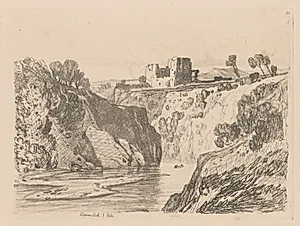 Liber Studiorum: Plate 27, Kilgarren Castle, N. Wales by John Sell Cotman (British, 1782–1842)