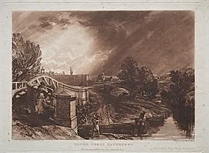 Liber Studiorum:  Watercress Gatherers, Rails Head, Ferry Bridge, Twickenham by Joseph Mallord William Turner (British, 1775–1851)