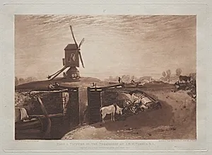 Liber Studiorum:  Windmill and Lock by Joseph Mallord William Turner (British, 1775–1851)