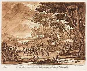Liber Veritatis:  No. 108, Landscape with Satyrs and Nymphs Dancing