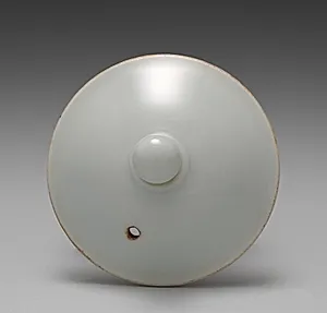 Lid for a Teapot with Cherry at Night in Gion by Seifū Yohei III (Japanese, 1851–1914)