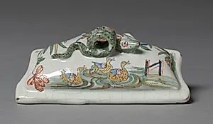Lid from Writing Stand by Sinceny Factory (French)
