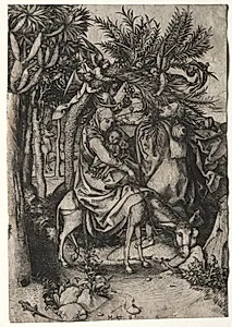 Life of the Virgin: The Flight into Egypt by Martin Schongauer (German, c. 1450–1491)