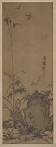 Lily and Butterflies by Liu Shanshou (Chinese, active 1300s)