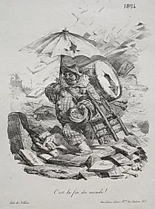 Lithographic Sketches:  It is the End of the World! (frontispiece)