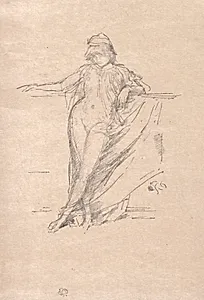 Little Draped Figure Leaning by James McNeill Whistler (American, 1834–1903)