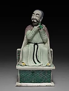 Lohan (Arhat) Holding a Fu Dog by Unknown Artist