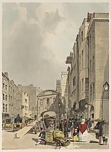 London As It Is:  Temple Bar, from the Strand