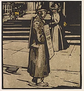 London Types: Sandwich-Man by William Nicholson (British, 1872–1949)