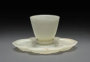 Lotus-shaped Dish and Cup by Unknown Artist