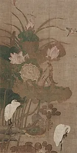 Lotuses, Insects, and Birds by Unknown Artist