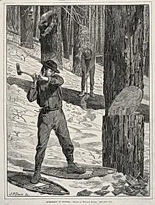 Lumbering in Winter by Winslow Homer (American, 1836–1910)